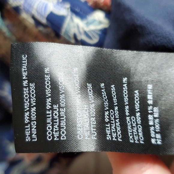 Anthro Maeve Mariposa Blue Pattern Button Front Tank - Picture 6 of 11